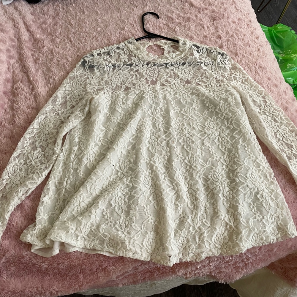 Abercrombie and Fitch Lace Long Sleeve Top
